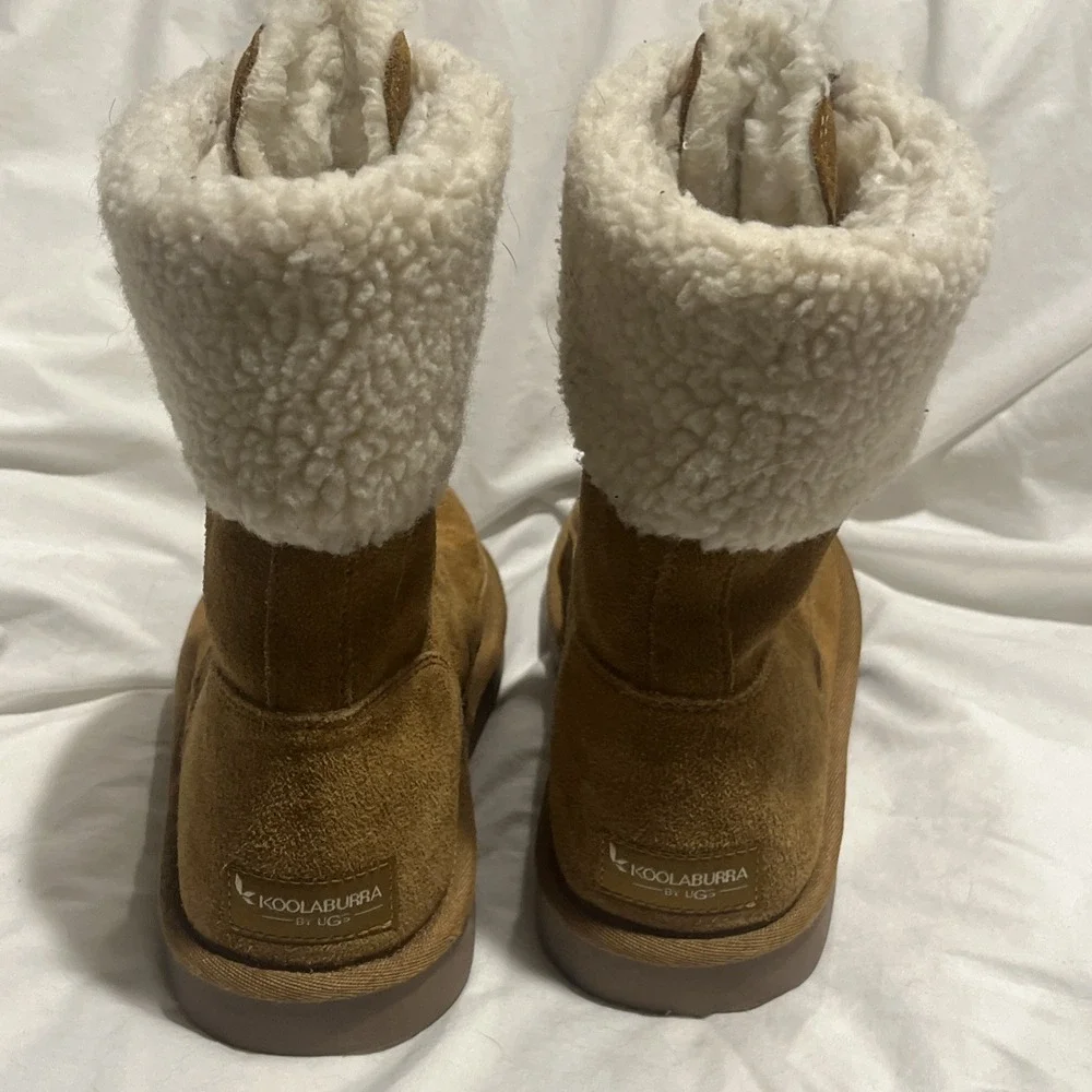 Koolaburra by UGGS kids KOOLA SHORT Fashion Boots - Chestnut, US Size 4 EU36